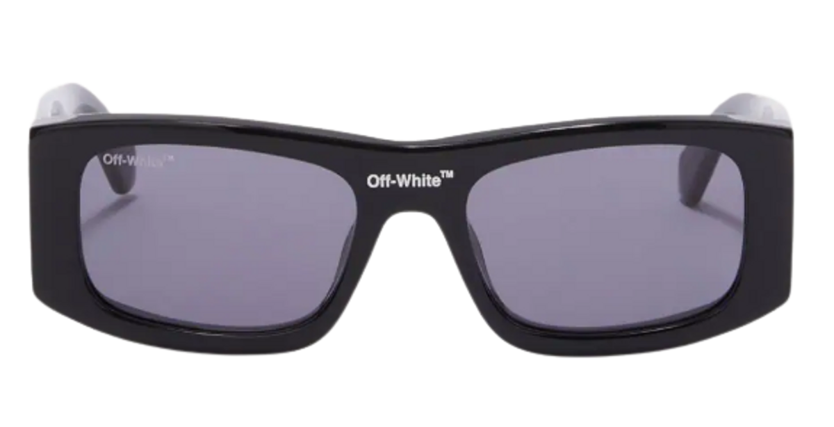 Off-White Lucio Black Rectangular Frame Sunglasses