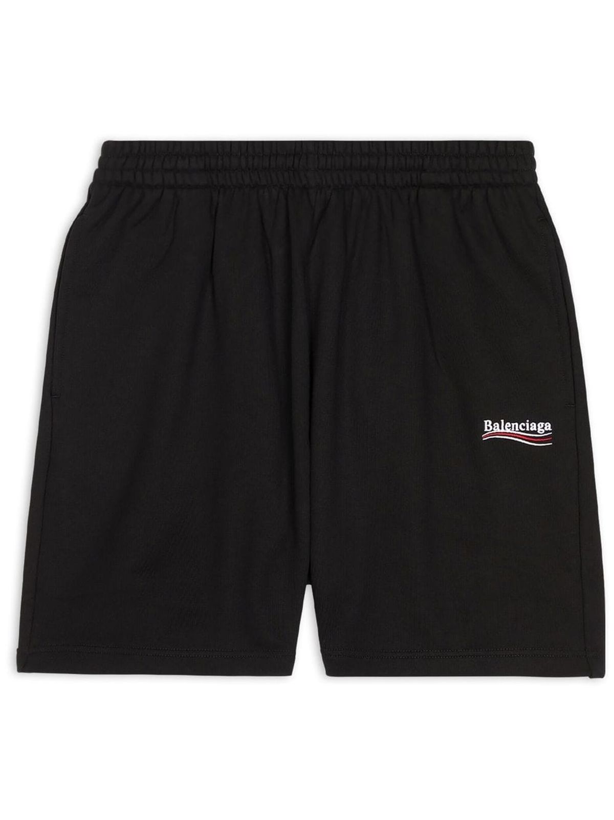 Balenciaga Logo Emmbroidered Black Track Shorts