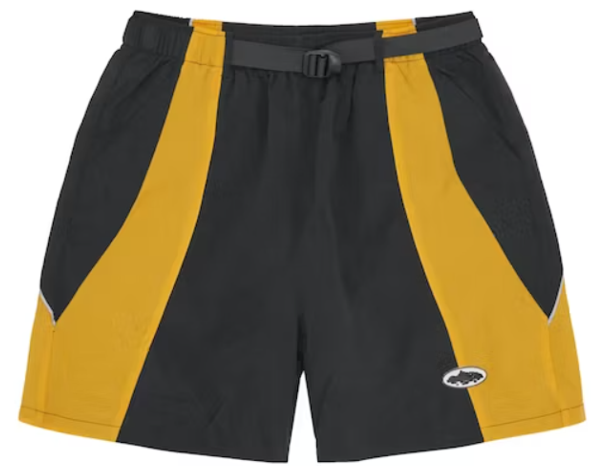 Corteiz Black And Yellow Spring Shorts