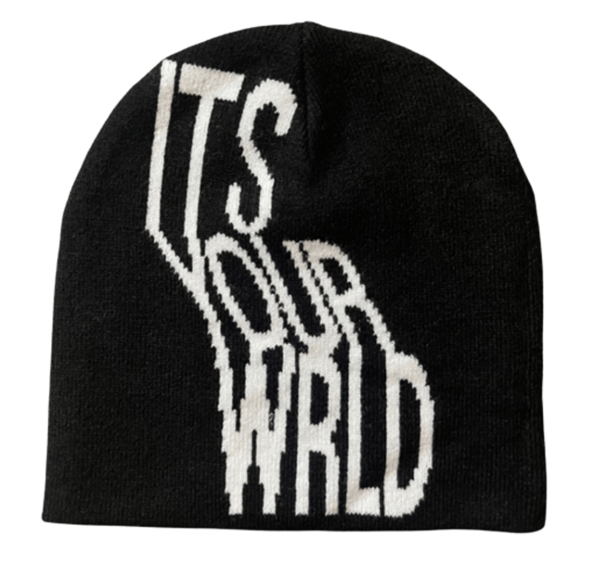 It's Your Wrld Black Logo Beanie