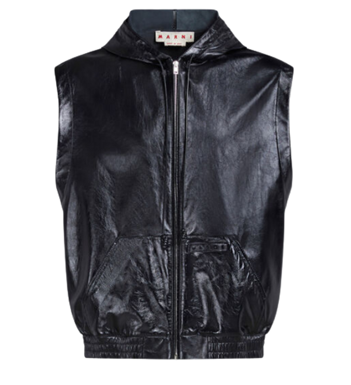 Marni Black Ultralight Naplak Leather Vest