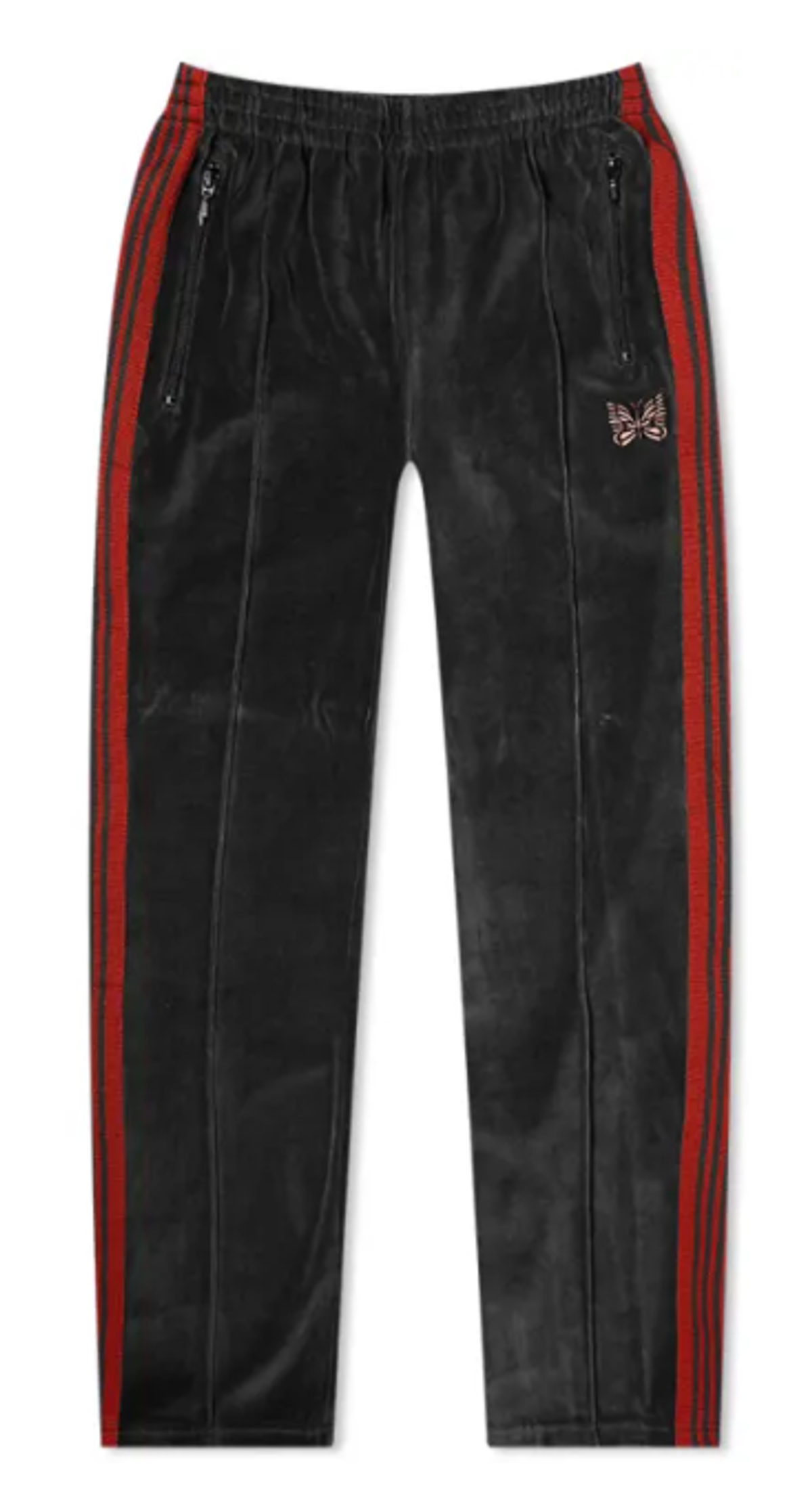 Needles Black Velour Narrow Track Pant