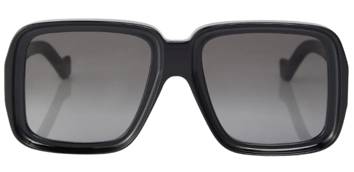 Loewe Shiny Black Oversized Square Acetate Sunglasses