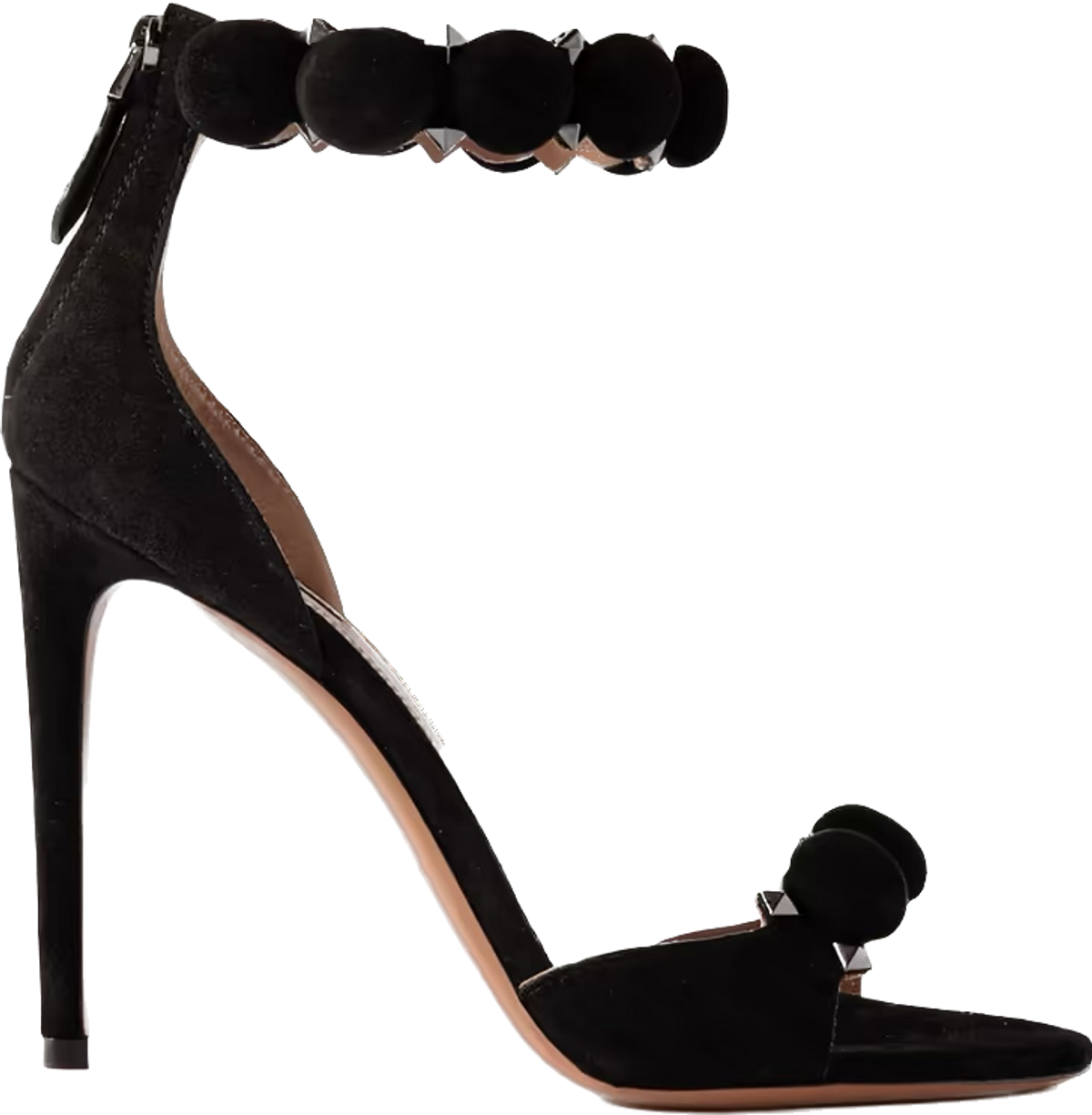 Alaïa La Bombe Studded Suede Sandals