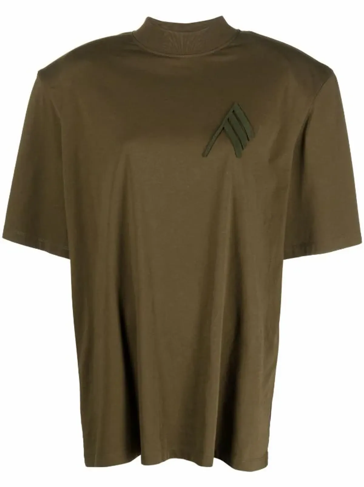 The Attico Kilie Shoulder-Pad Cotton T-Shirt