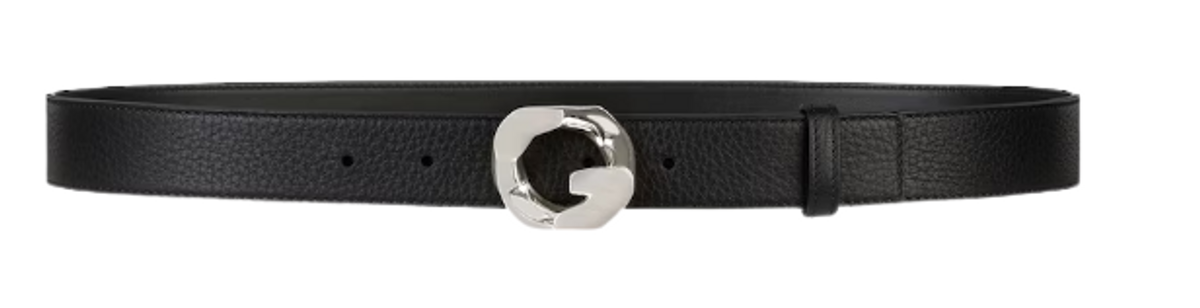 Givenchy G-Chain Buckle Grained Leather Belt