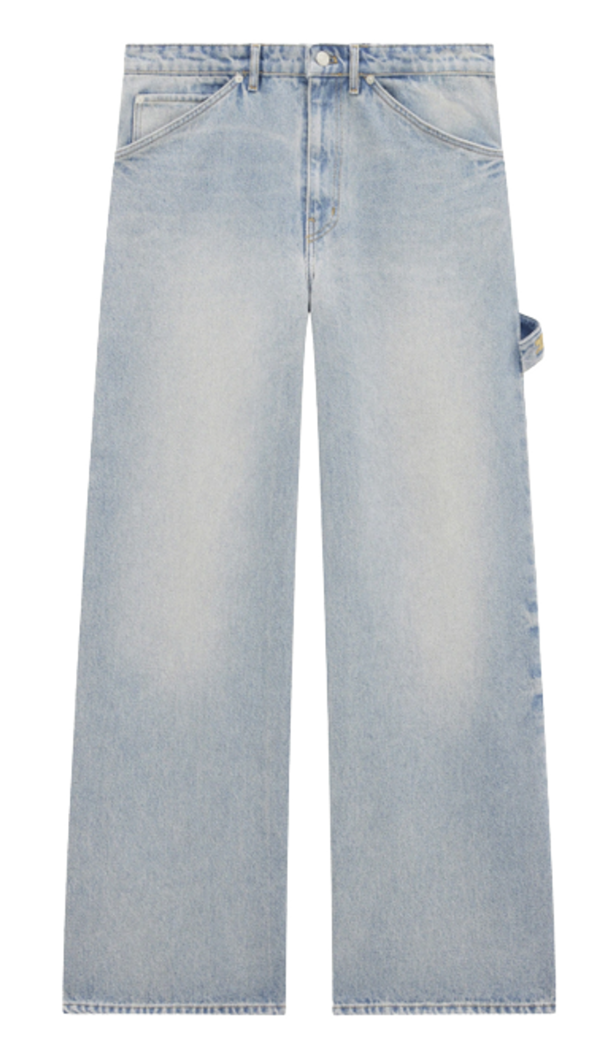 Courreges Dirty Blue Denim Baggy Jeans