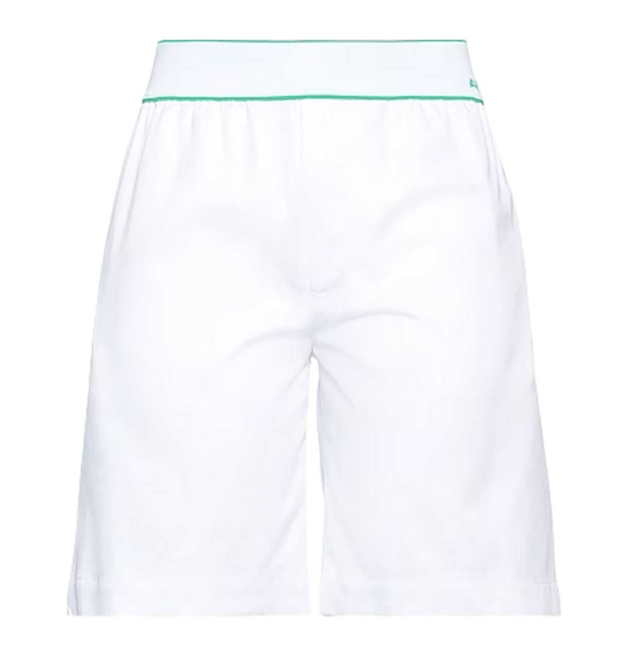 Bottega Veneta White Logo Embroidered Wide Legged Shorts