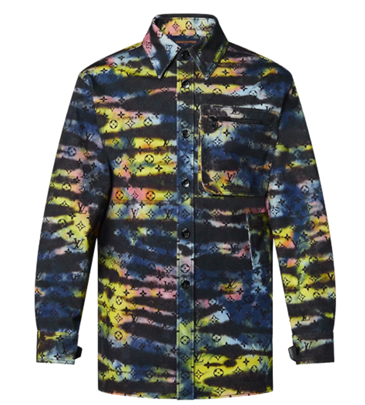 Louis Vuitton Printed Monogram Tie-Dye Denim Shirt