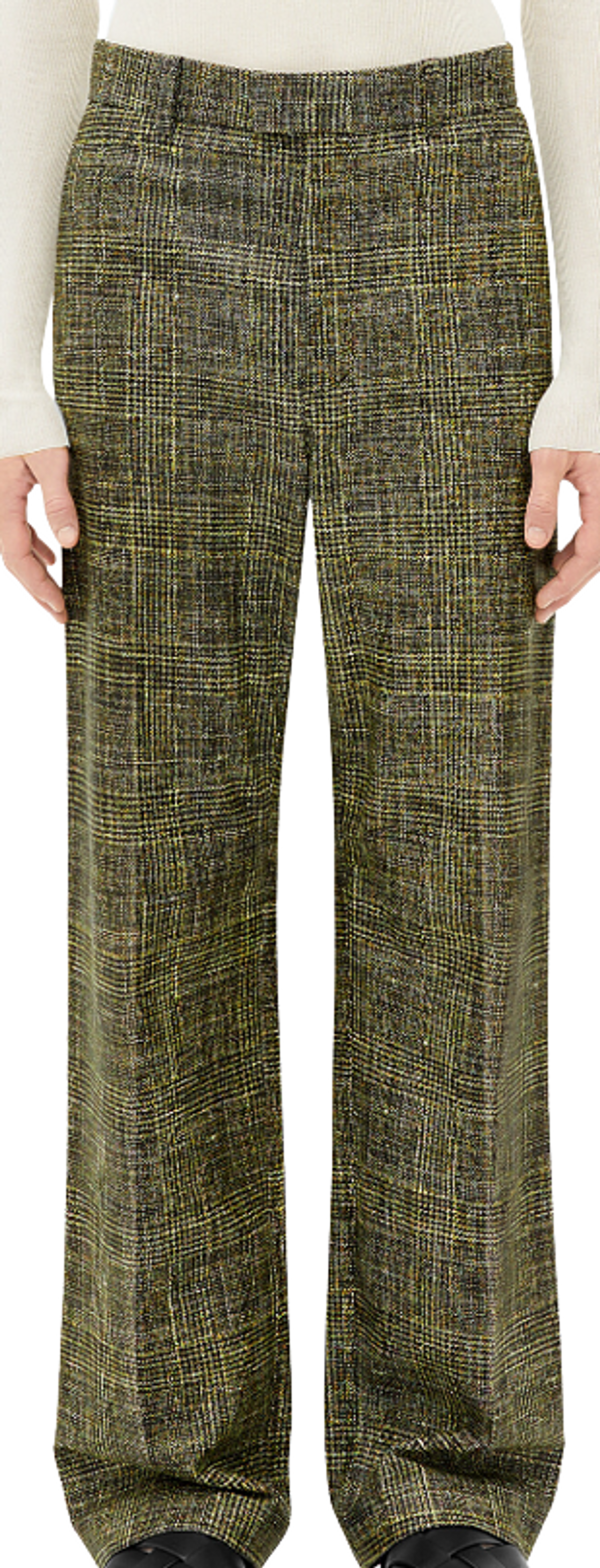 Bottega Veneta Printed Leather Straight Leg Trousers