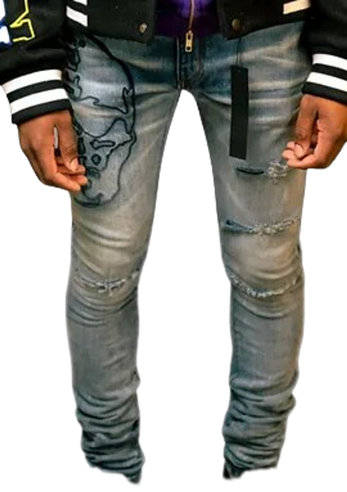 N9nety-9ne OG Denim V2 Black Logo Jeans