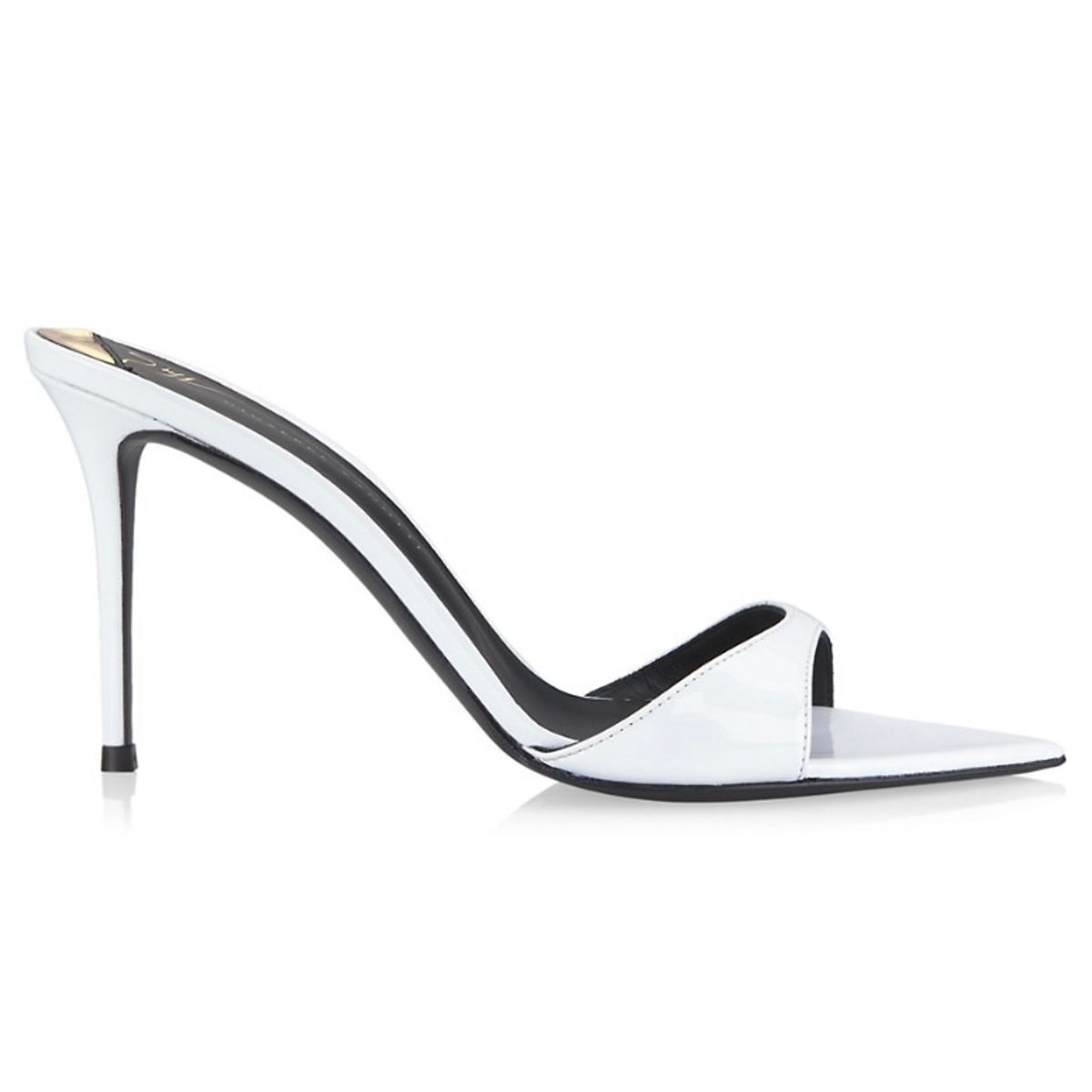 Giuseppe Zanotti Intrigo 90 White Patent Leather Sandals
