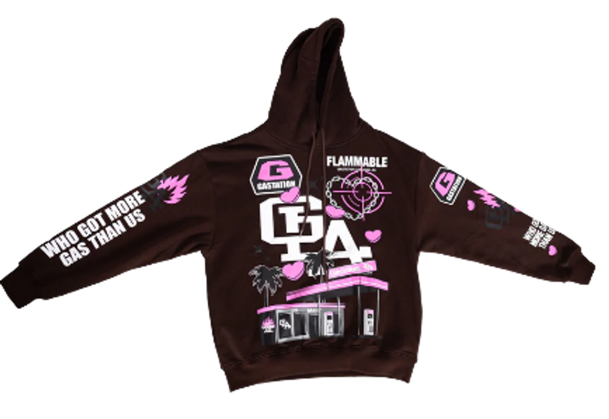Gastation LA GLA Brown Staple Hoodie