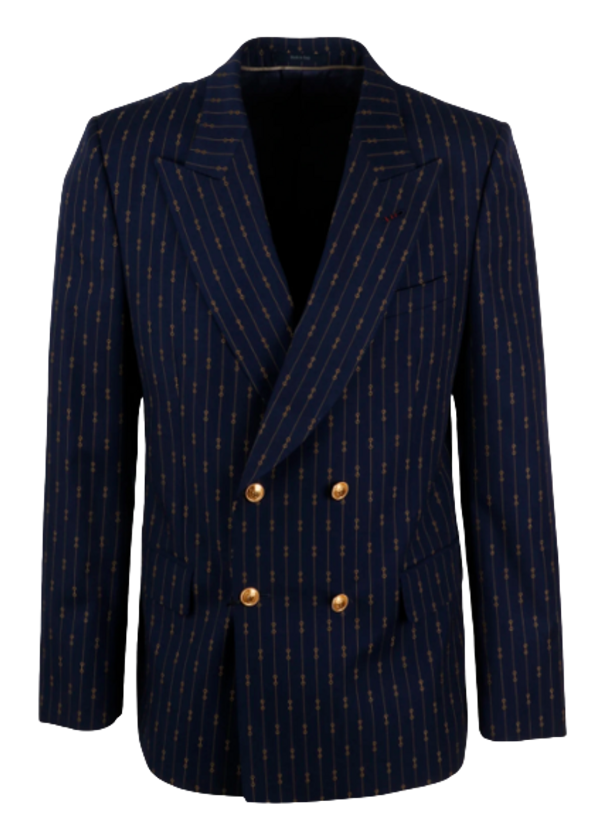 Gucci Horsebi Pinstriped Wool Twill Suit Jacket