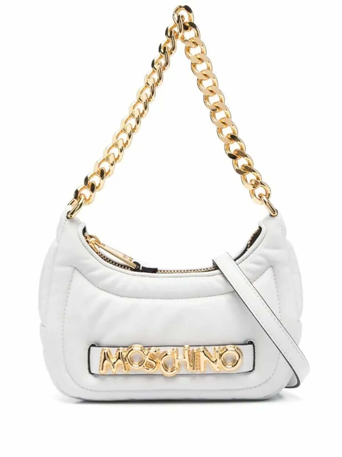 Moschino Grey Schultertasche Mit Shoulder Logo Bag