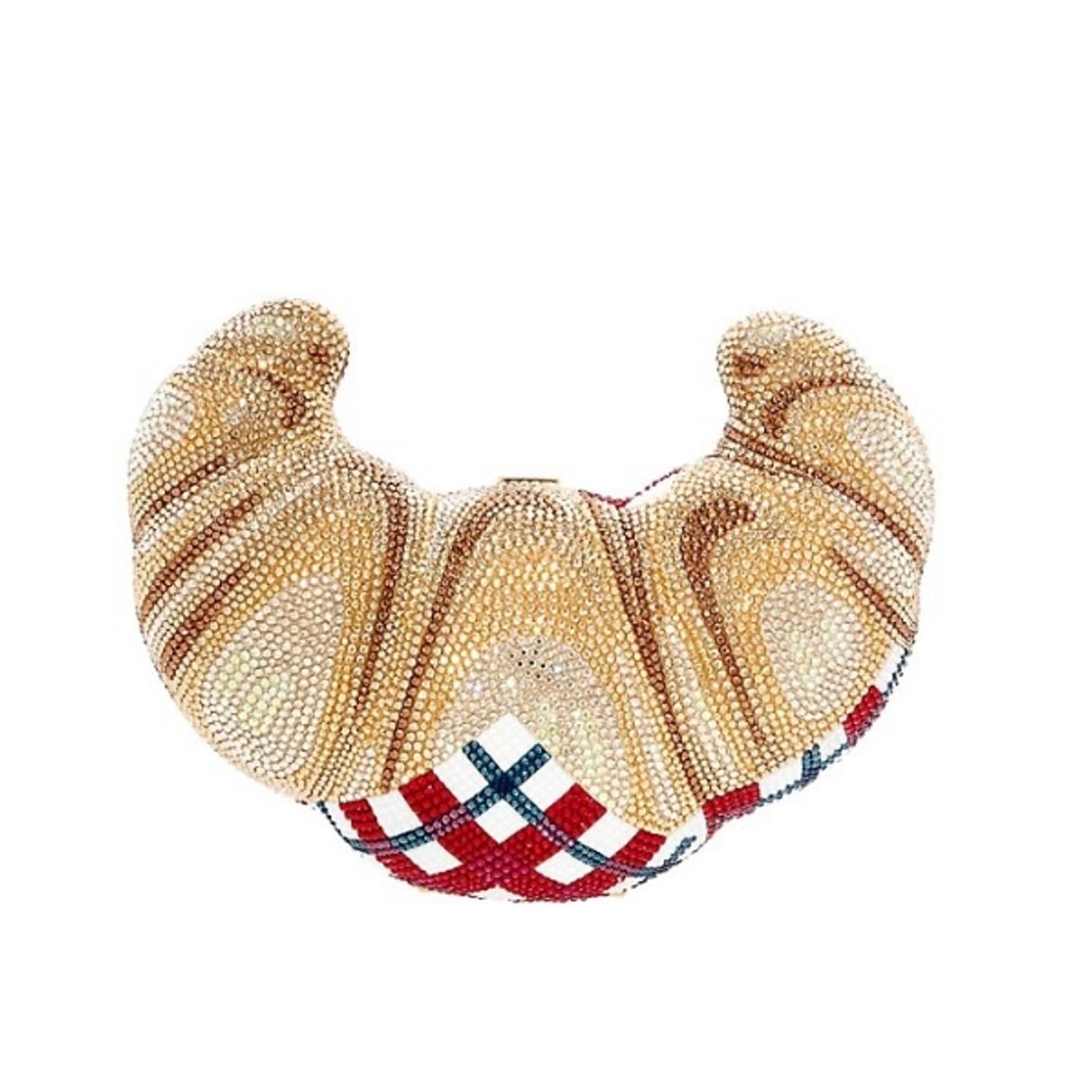 Judith Leiber Couture Embellished Croissant Clutch Bag