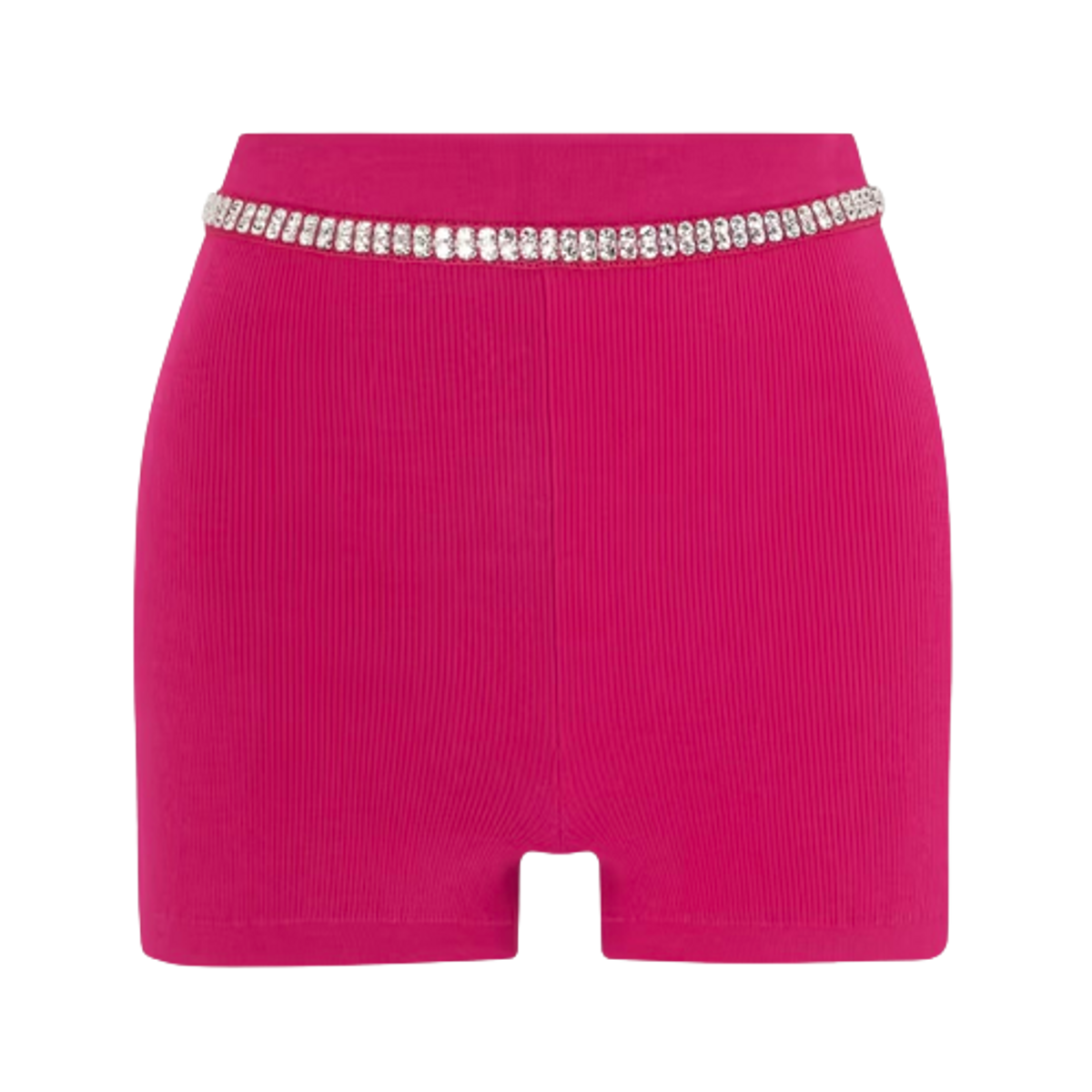 Paco Rabanne Pink Embellished High-Rise Shorts