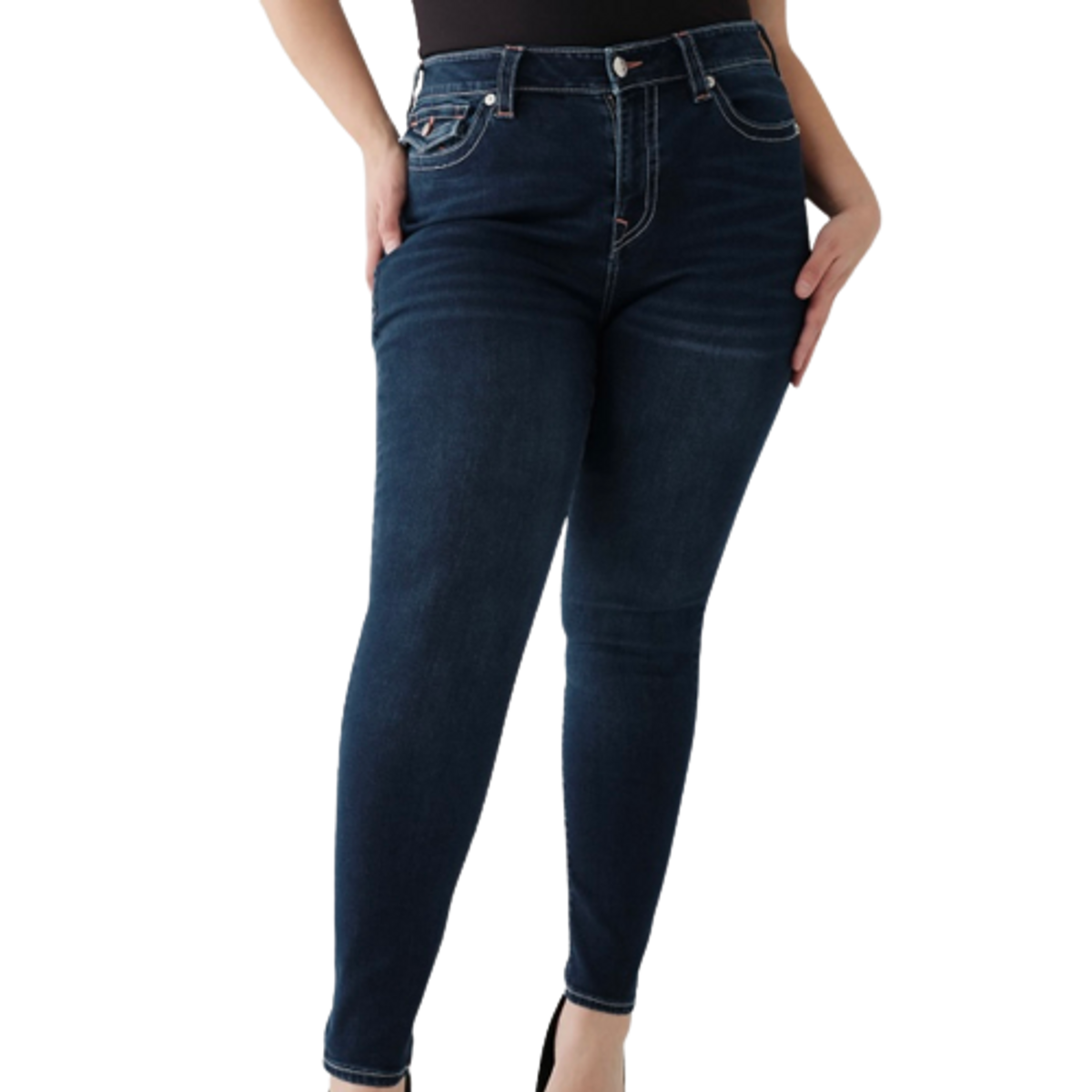 True Religion Jennie Mid Rise Curvy Skinny Jeans