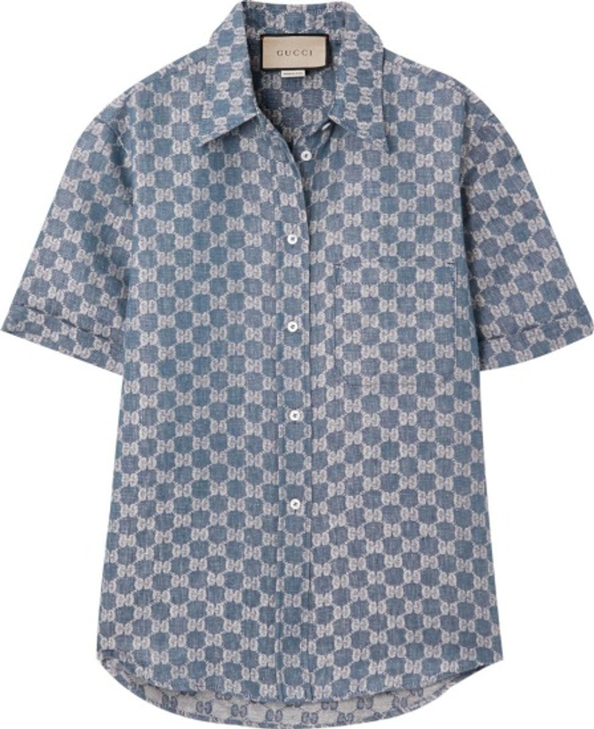 Gucci Washed Blue GG-Denim Shirt