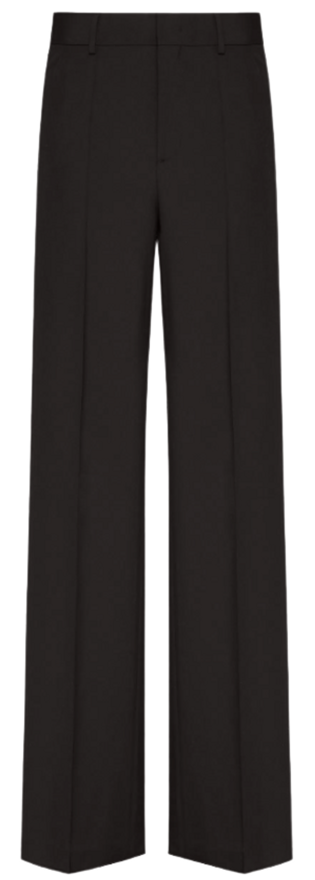 Valentino Black Mid Waist Men Tapered Dress Trouser Pants