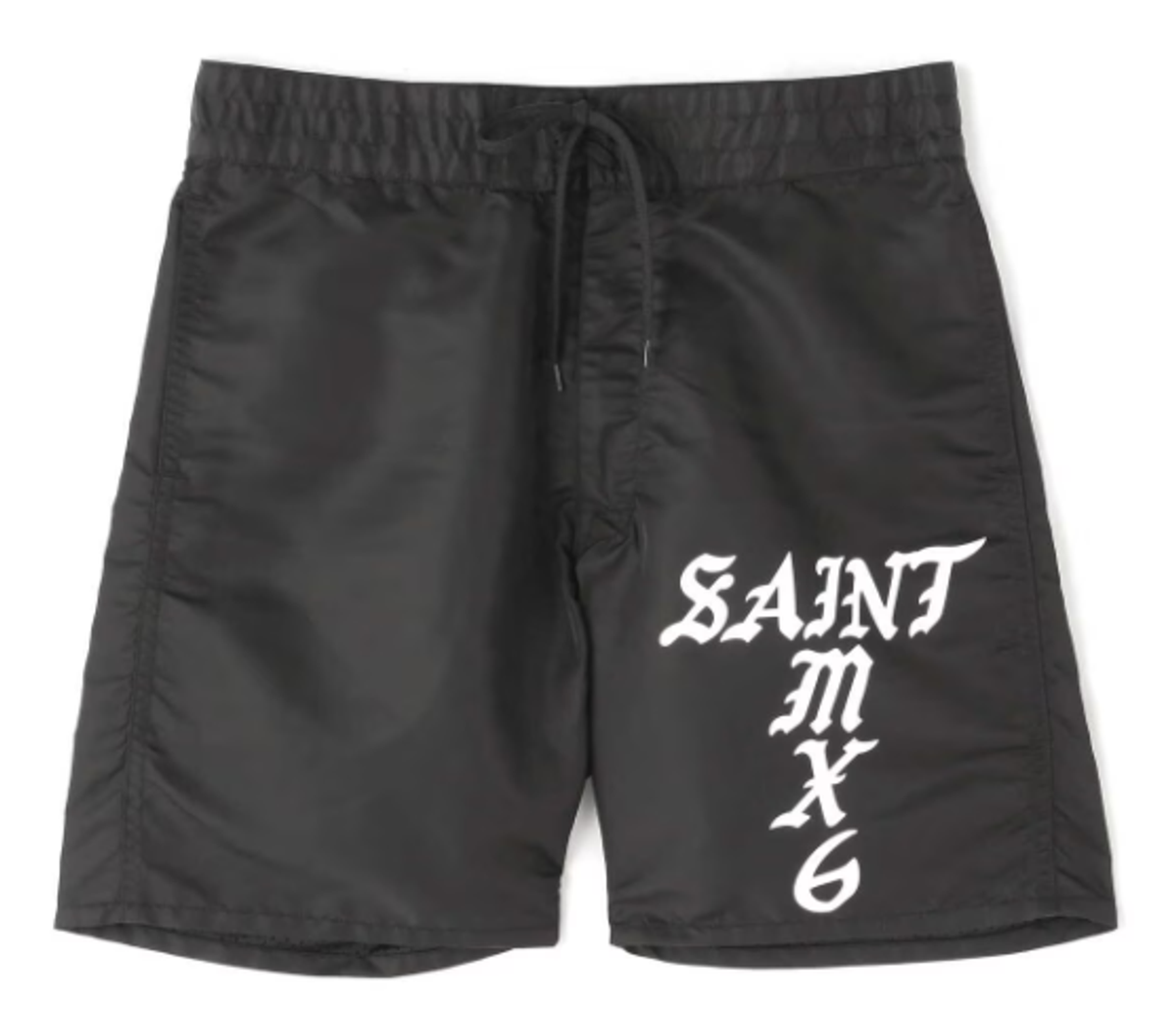 Saint Michael Black Royal Flash Shorts
