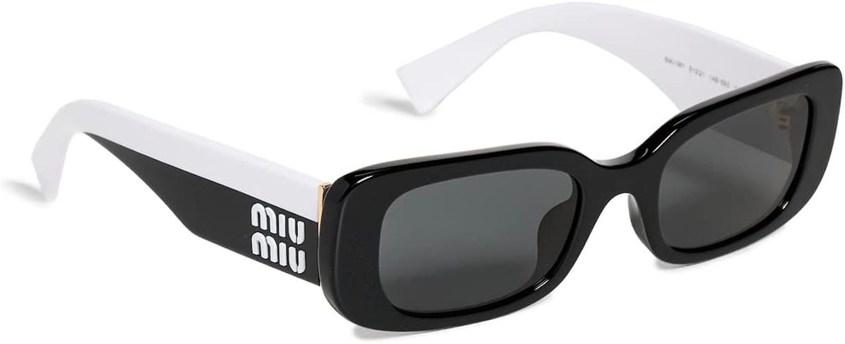 Miu Miu MU 08YS Black/White Sunglasses