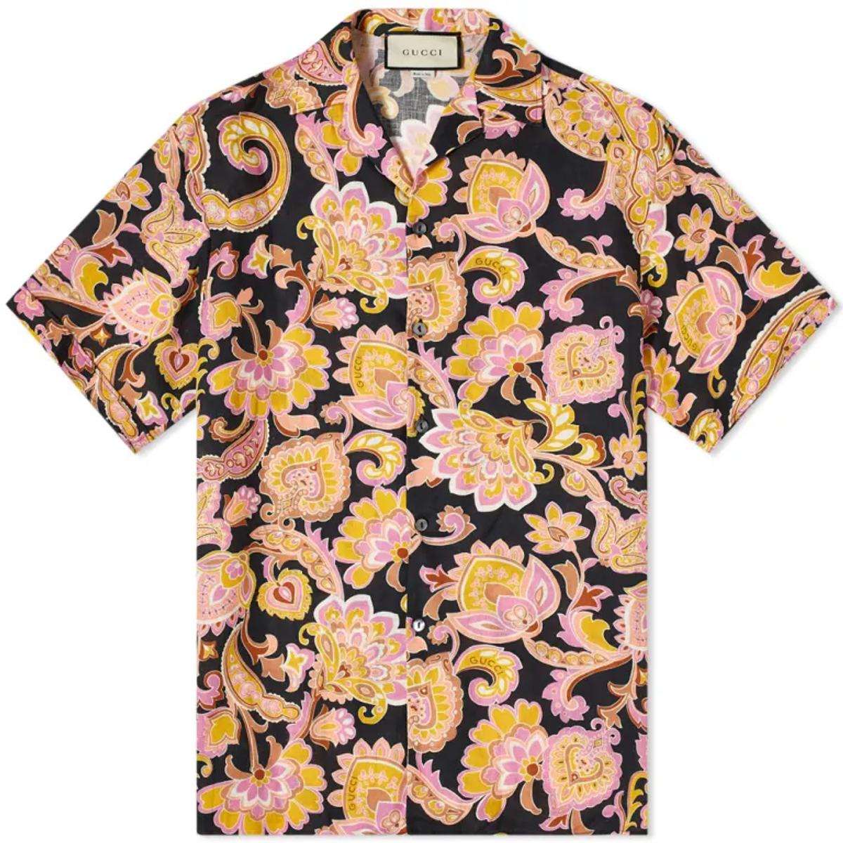 Gucci Paisley-Print Short-Sleeved Shirt