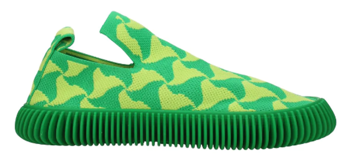 Bottega Veneta Green Slip On Fabric Sneakers