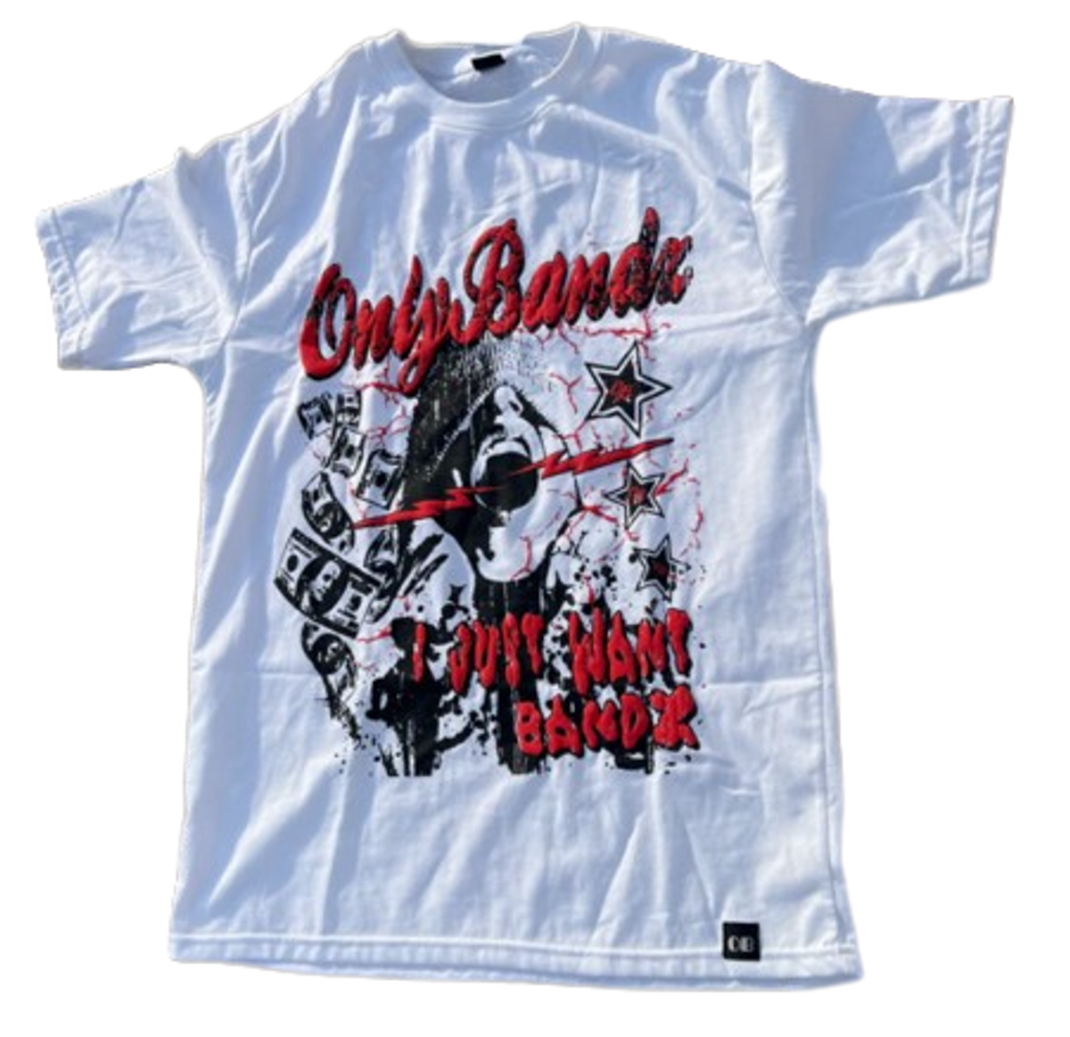Only Banz White And Red Scream T-Shirt