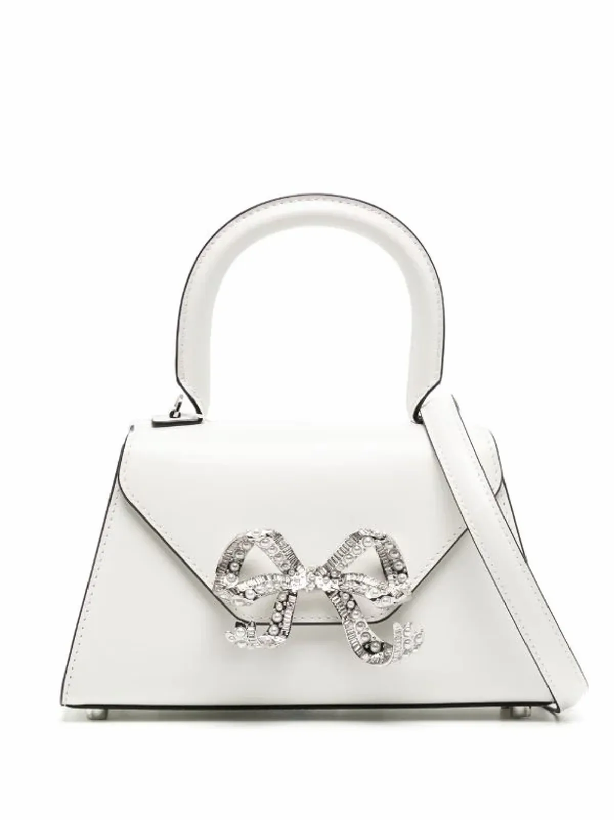 Self-Portrait White Bow Envelope Leather Shoulder Bag