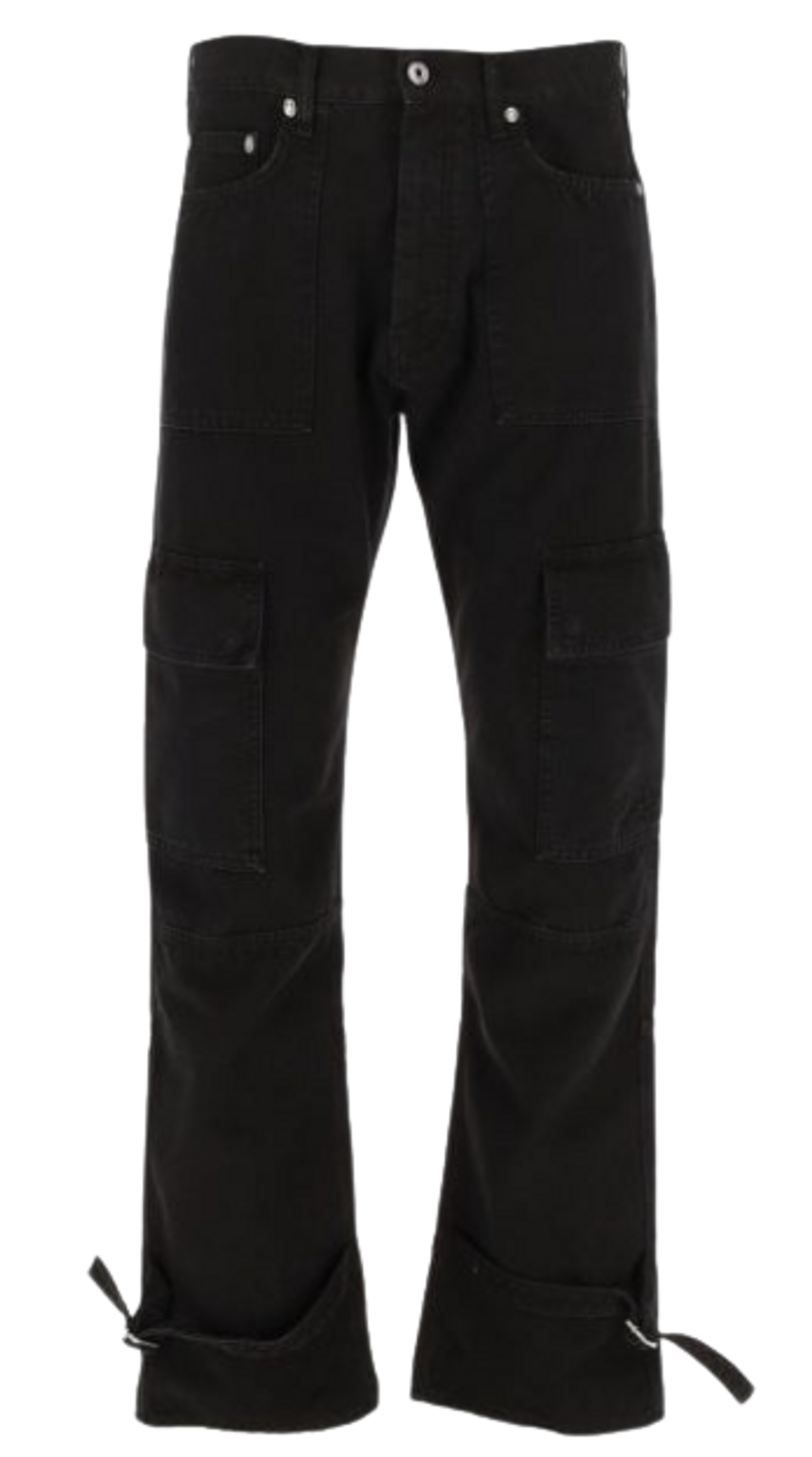 Off-White Black Buckle Cargo Denim Pants