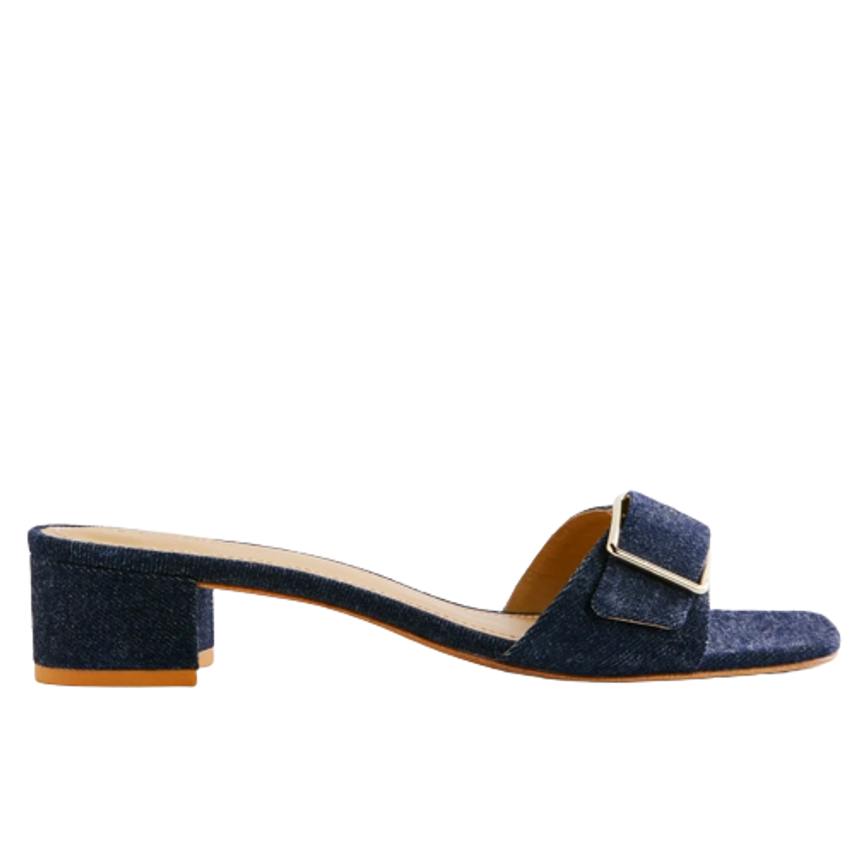 Reformation Dk Denim Adria Block Heeled Sandal