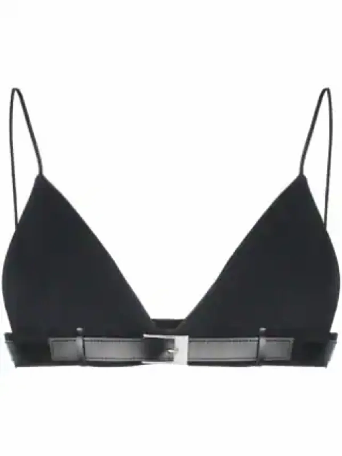 David Koma Schwarz Buckle-Detail Bra Top