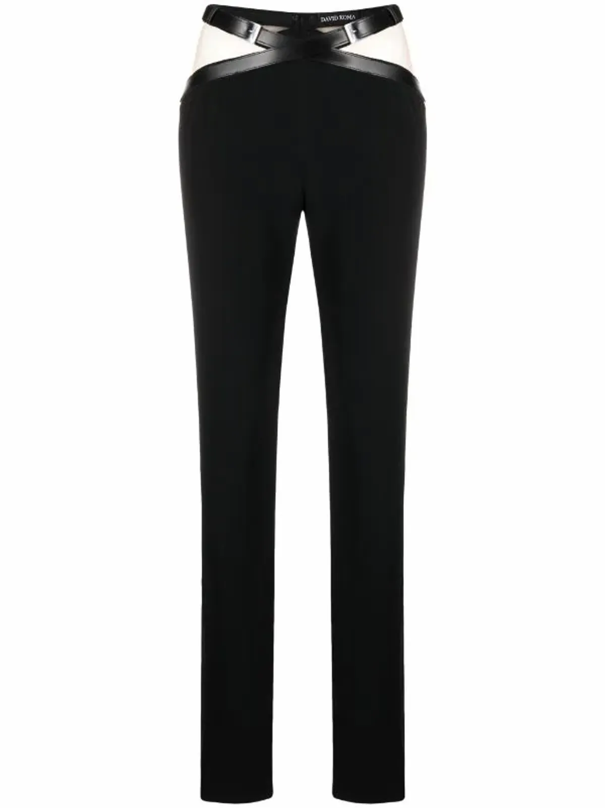 David Koma Black Waist Net Inserts Pants