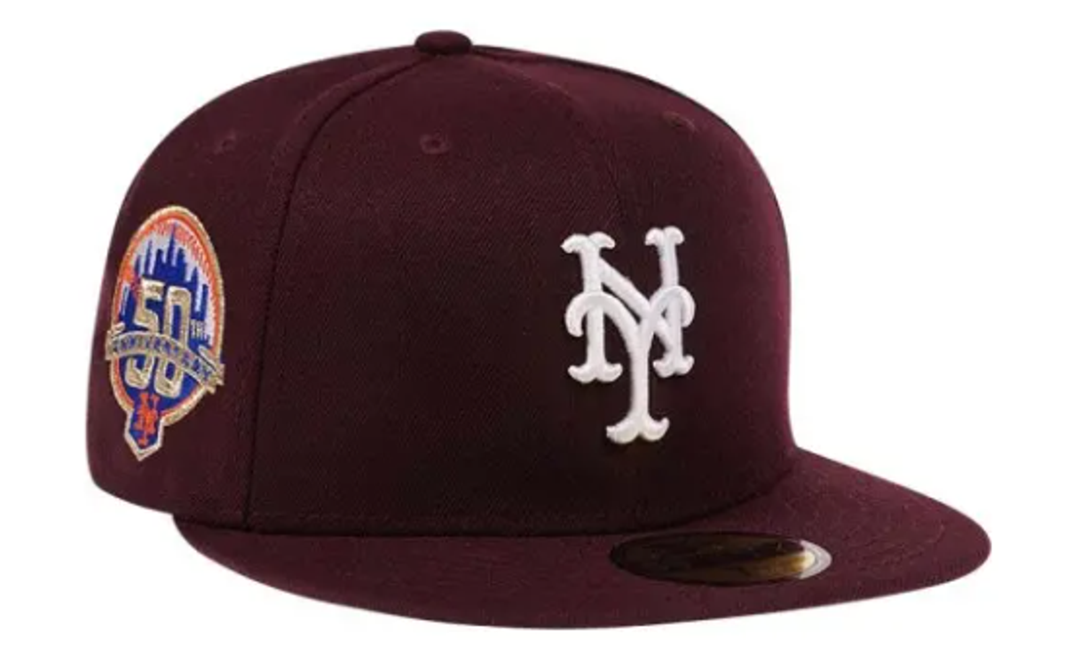 New Era Maroon New York Mets Fitted Cap