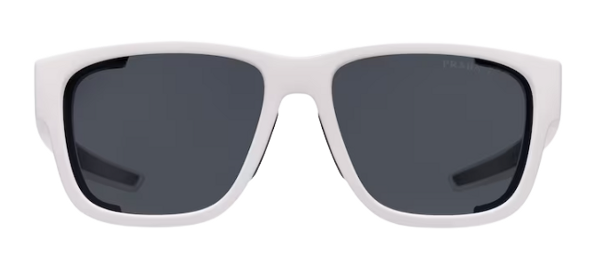 Prada White Linea Rossa Impavid Sunglasses