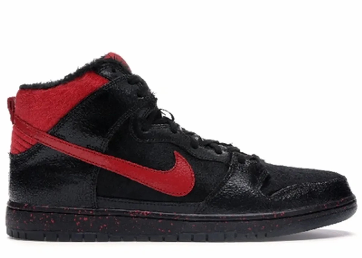 Nike Dunk Sb High Krampus In Black/gym Red