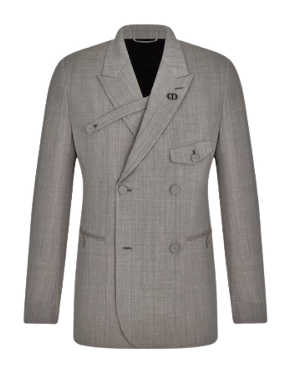 Dior Gray Wool Double-Breasted Jacket