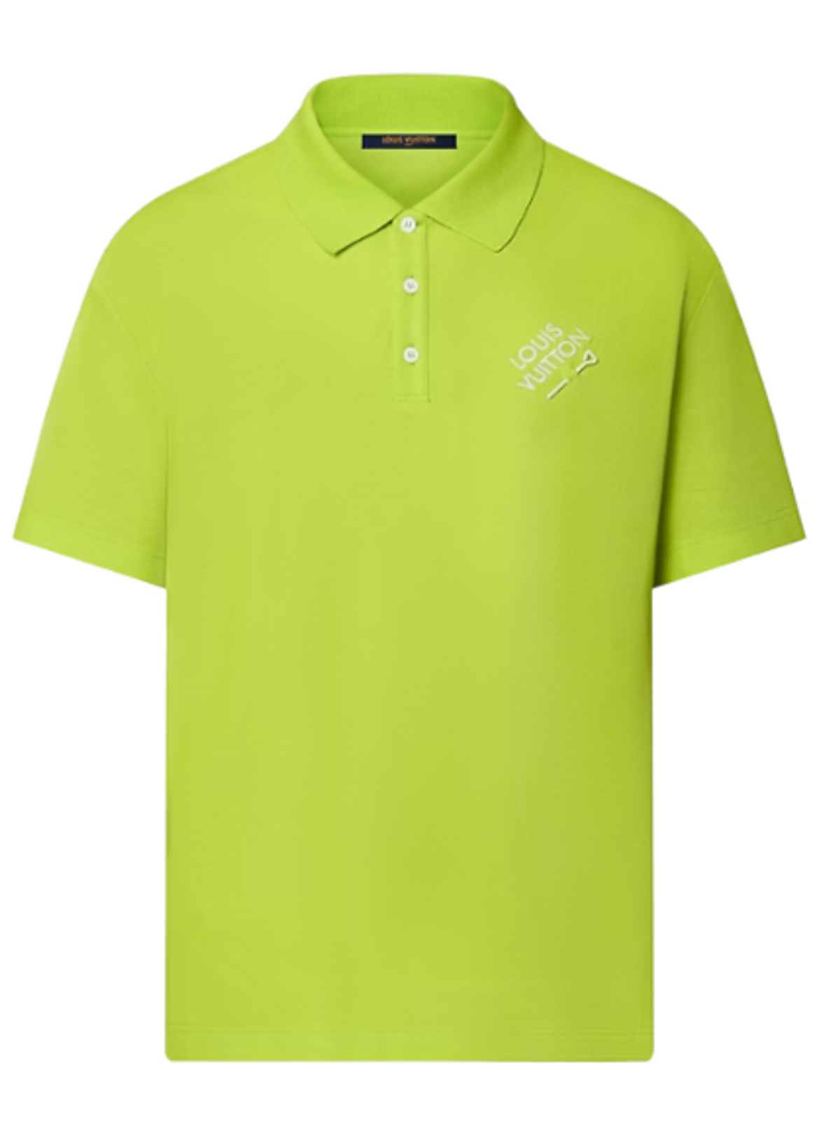 Louis Vuitton Anise Embroidered Signature Cotton Polo Shirt