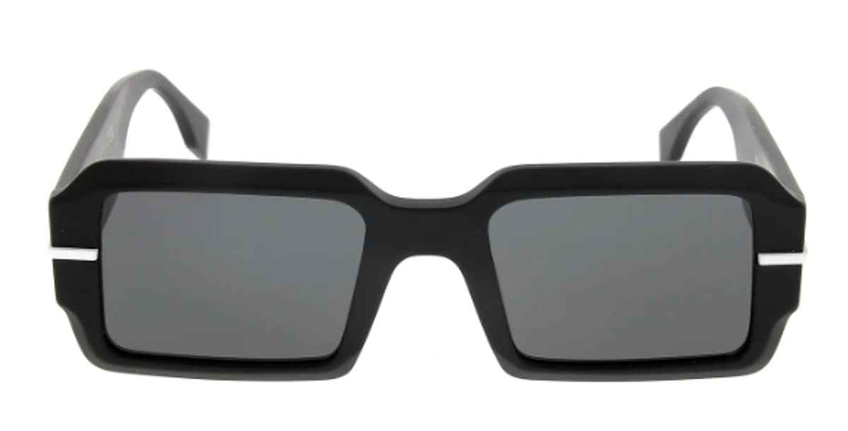 Fendi Black Rectangle Frame Sunglasses