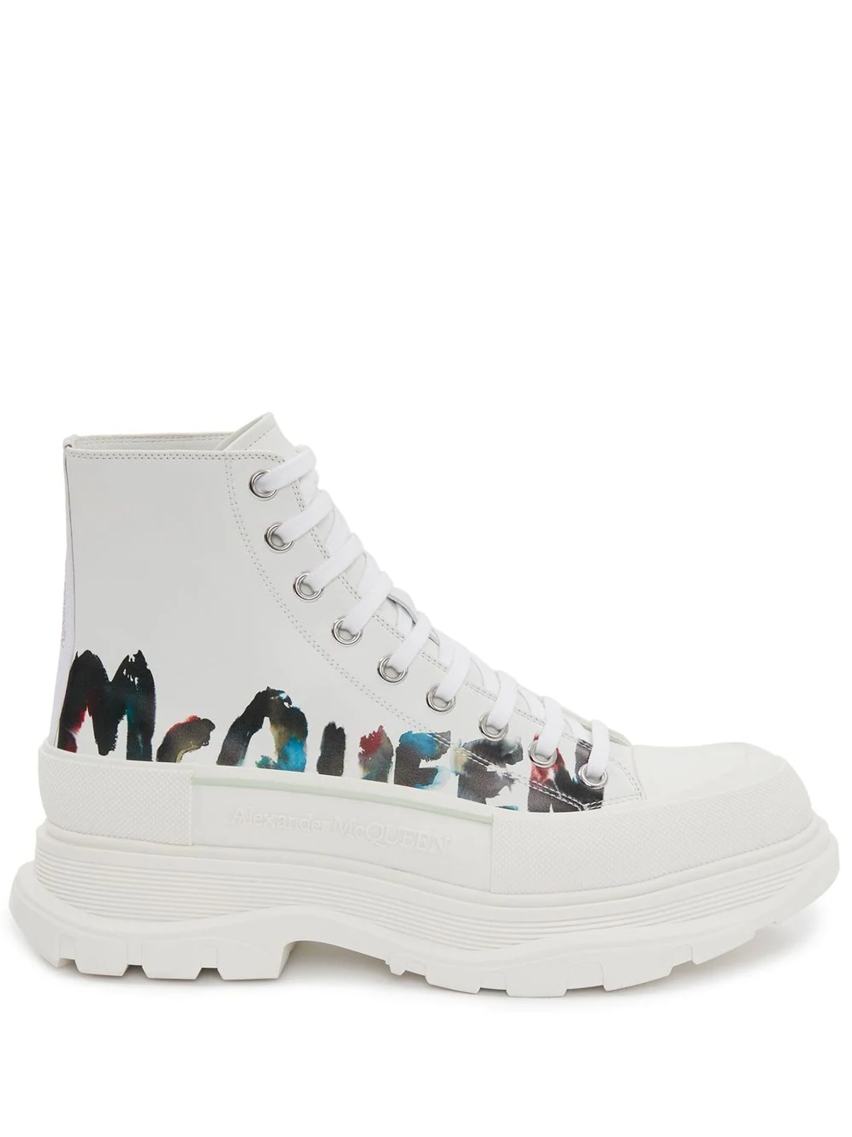 Alexander McQueen White Tread Slick High-top Sneakers