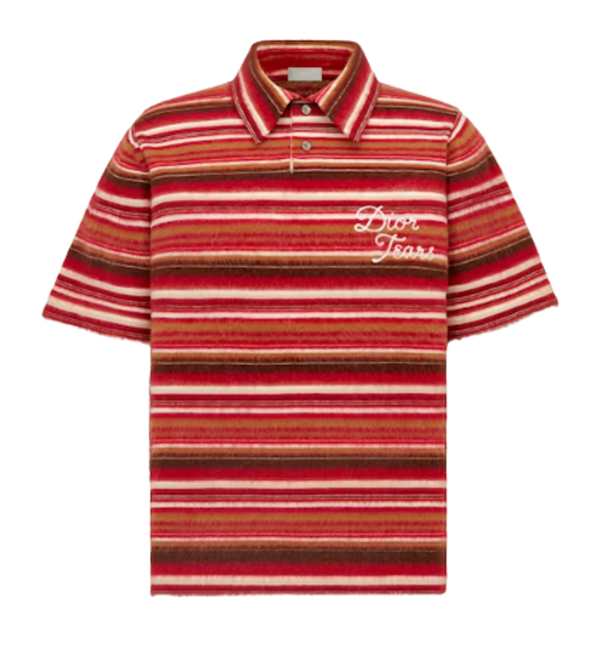 Dior × Denim Tears Brown And Red Polo Shirt