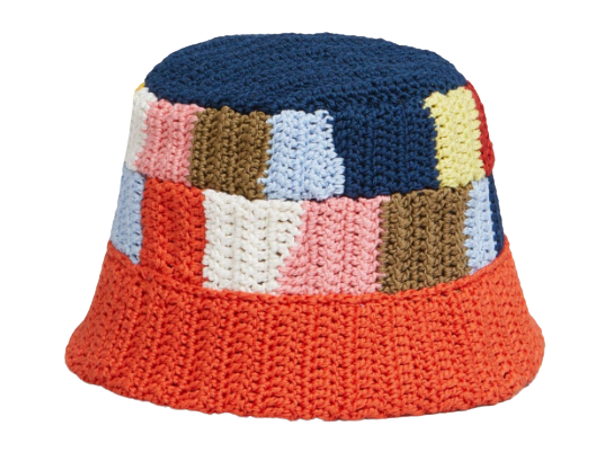 Marni × No Vacancy Inn Embroidered Logo Crochet Bucket Hat