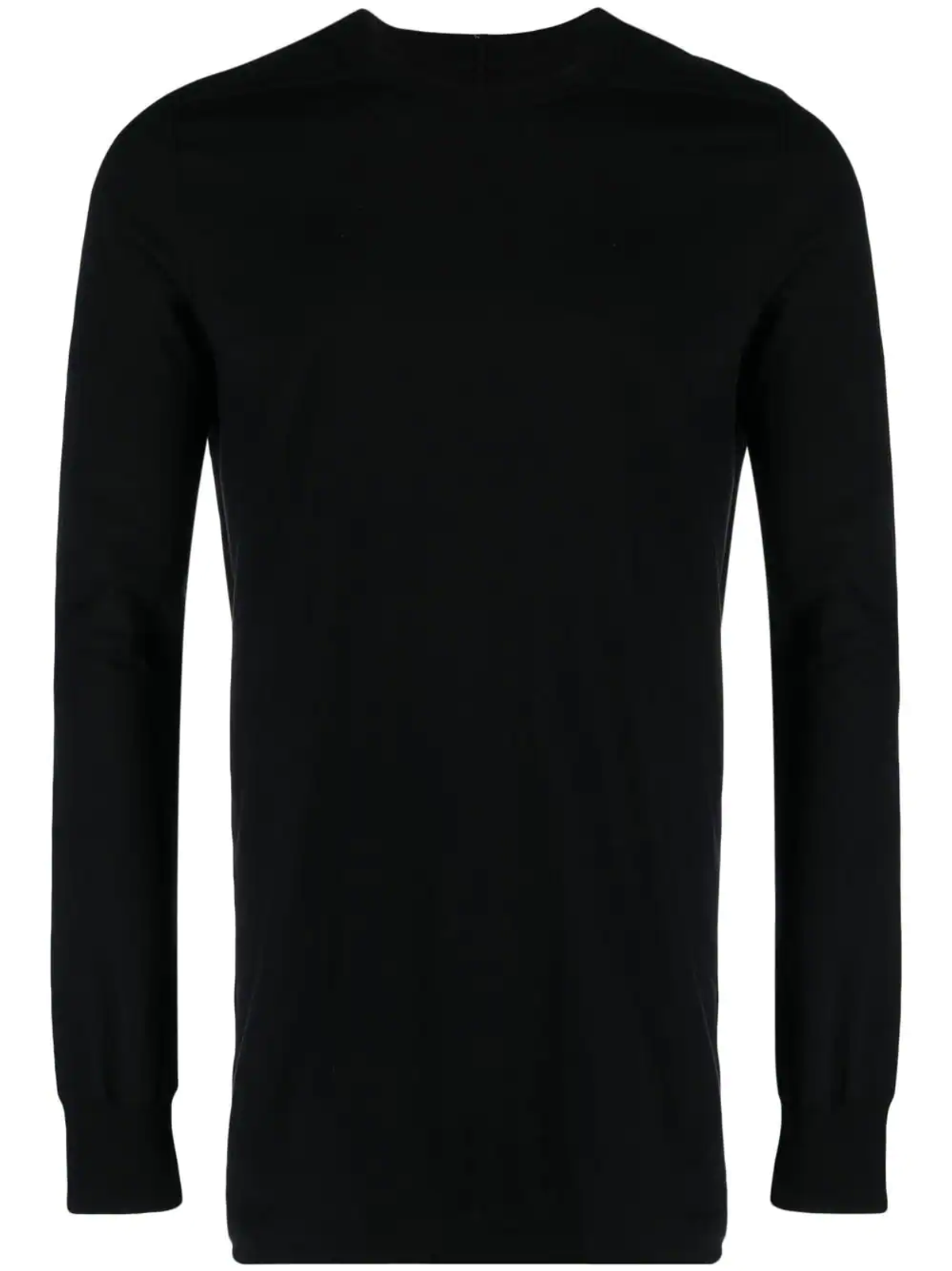 Rick Owens Black Long-sleeved Cotton T-shirt