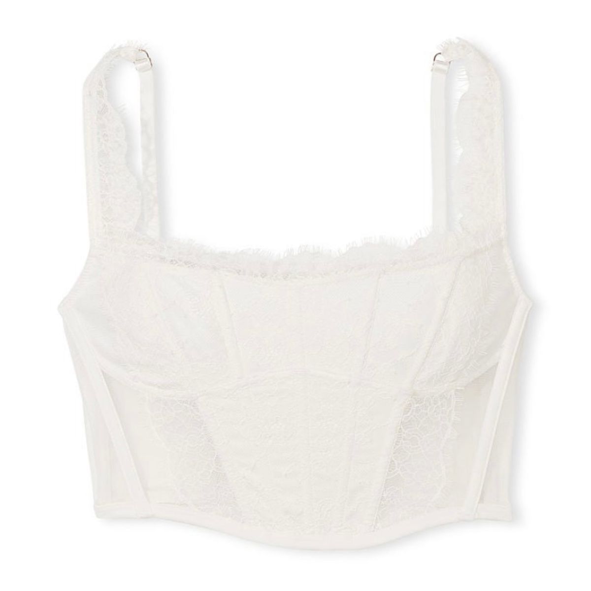 Victoria's Secret White Lace Corset Top