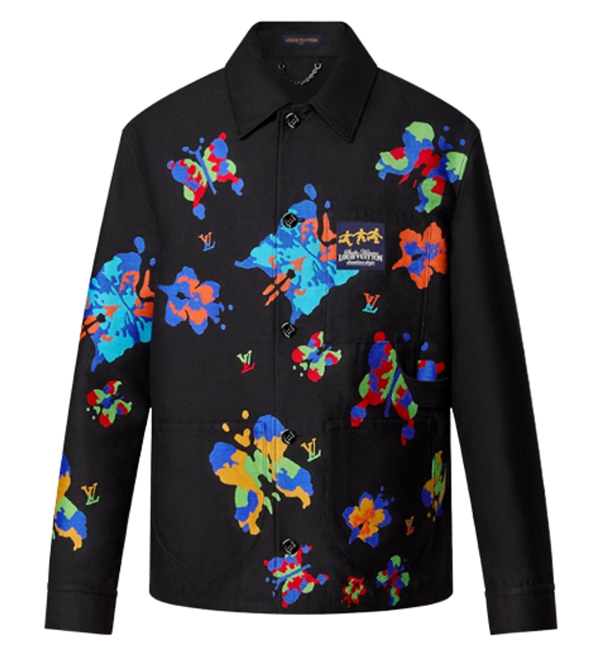 Louis Vuitton Black Butterflies Workwear Jacket
