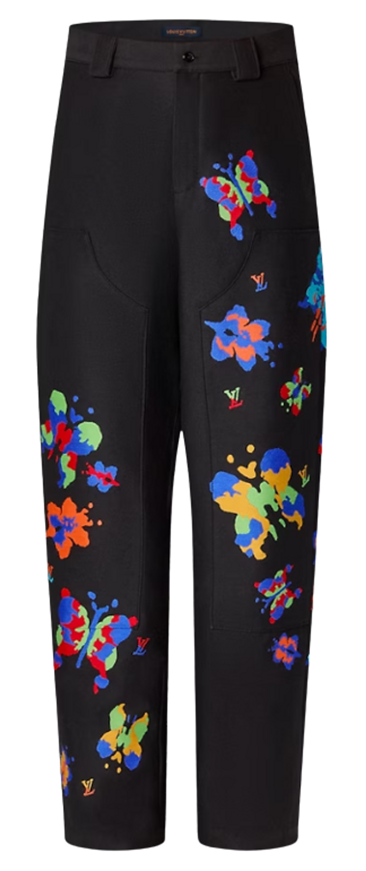 Louis Vuitton Black Butterflies Workwear Pants