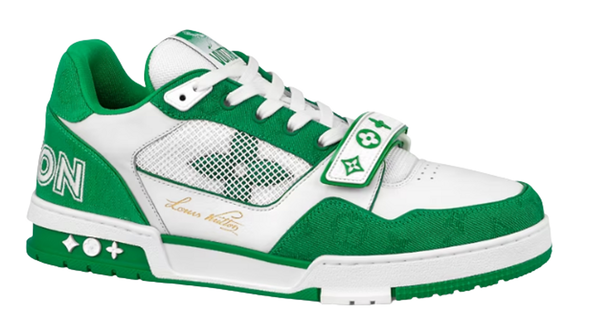 louis vuitton green sneakers