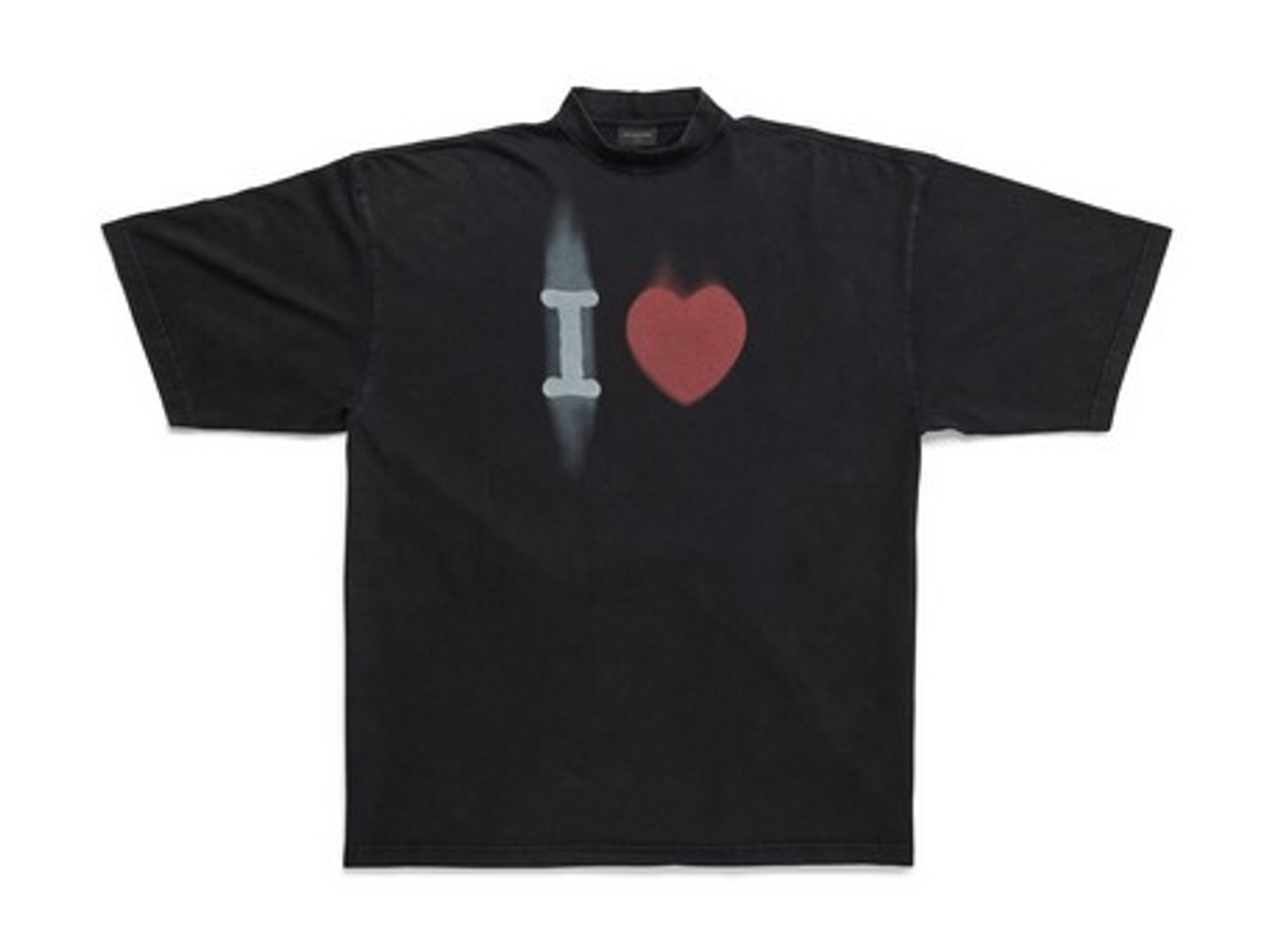 Balenciaga Black Crew Neck Pullovers T-Shirt