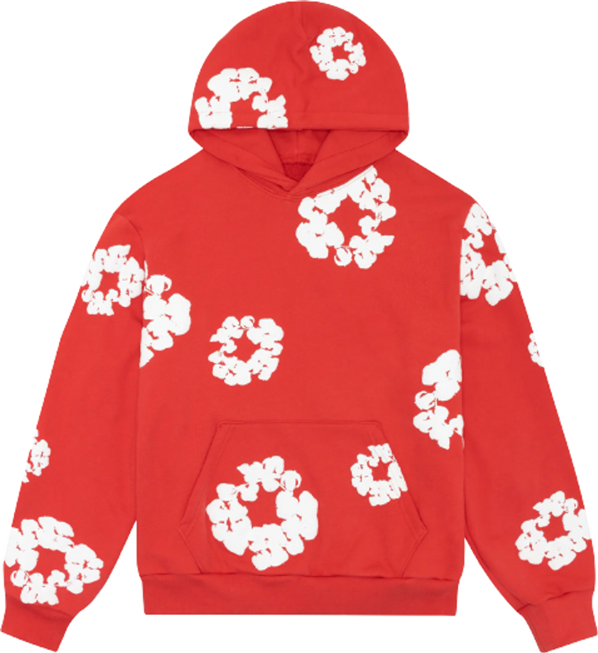 Denim Tears Red The Cotton Wreath Hoodie WHAT S ON THE STAR 